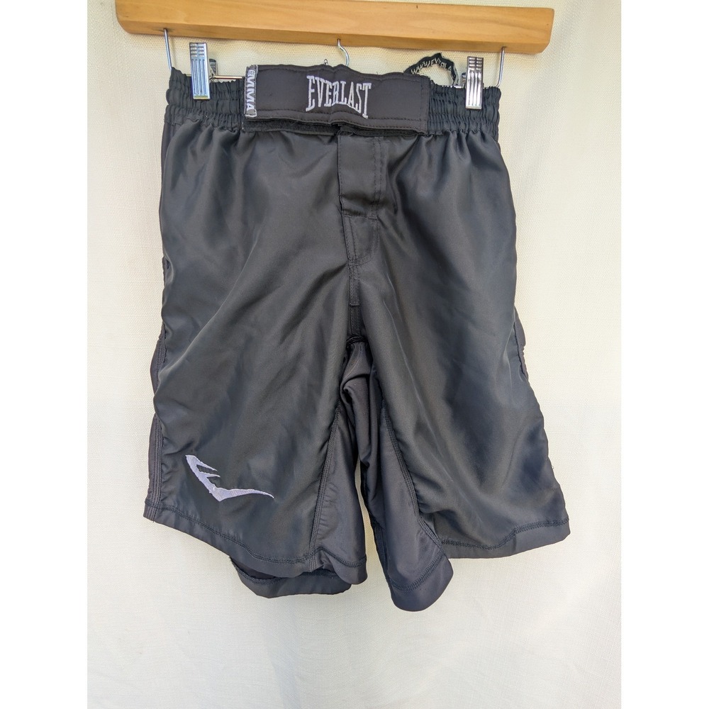 Everlast MMA Fight Shorts Mens 36 Black Grappling Board Trunks Gym Training Gear